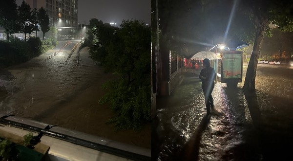 출처 : 시민제보 ( 8일부터 기록적인 폭우가 쏟아져 서울/경기권에 많은 피해를 발생시켰다)